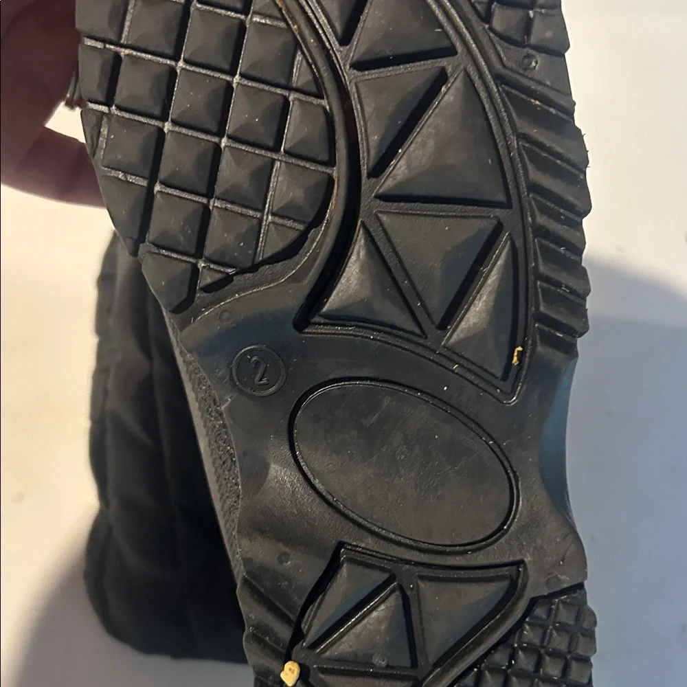 Black Quilted Winter Boots